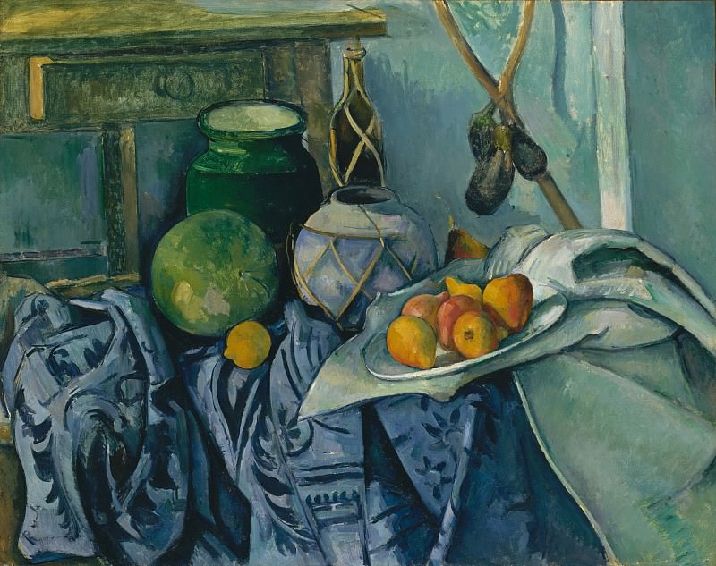 Paul Cézanne – Still Life with a Ginger Jar and Eggplants, Metropolitan Museum: part 2