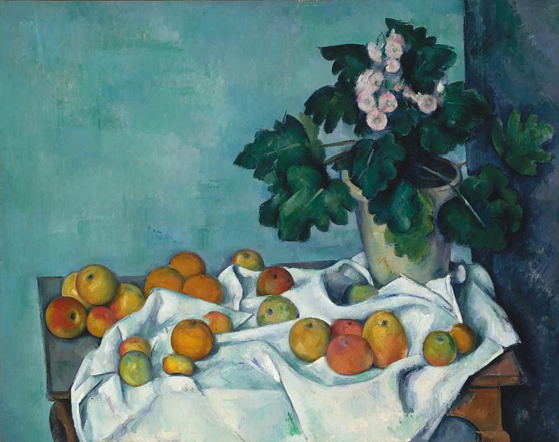 Paul Cézanne – Still Life with Apples and a Pot of Primroses, Metropolitan Museum: part 2