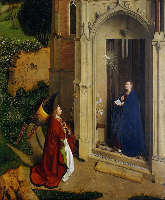 Attributed to Petrus Christus – The Annunciation, Metropolitan Museum: part 2