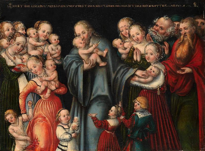 Lucas Cranach the Younger and Workshop – Christ Blessing the Children, Metropolitan Museum: part 2