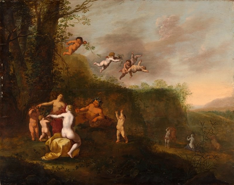 Абрахам ван Кёйленборх – Вакх и нимфы в пейзаже, Музей Метрополитен: часть 2