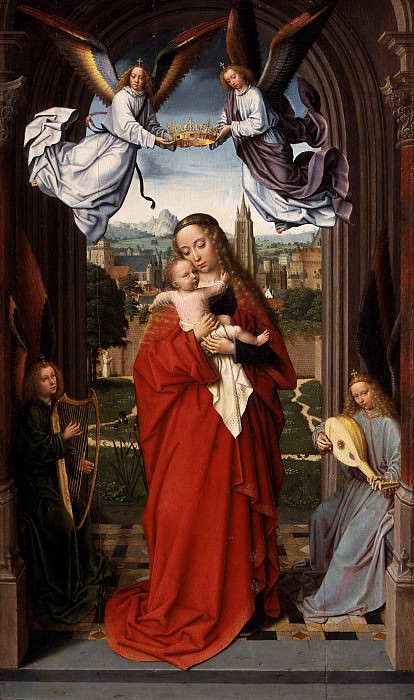 Давид, Герард – Мадонна с младенцем и четырьмя ангелами, Музей Метрополитен: часть 2