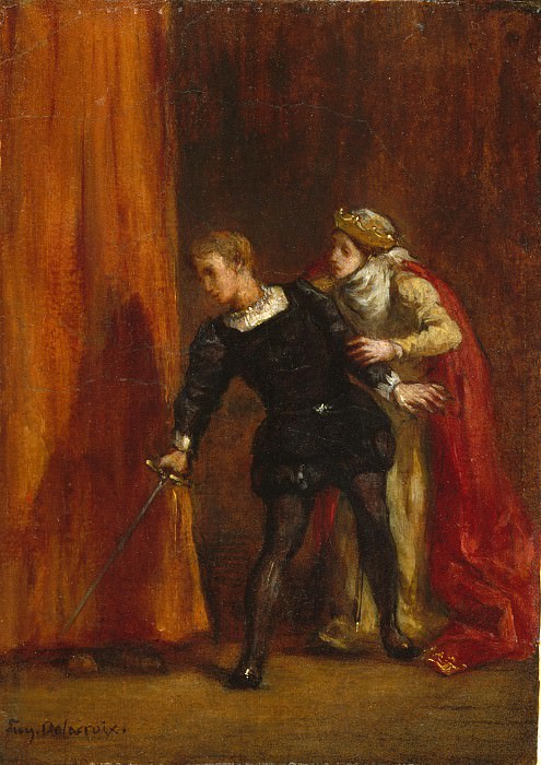 Eugène Delacroix – Hamlet and His Mother, Metropolitan Museum: part 2