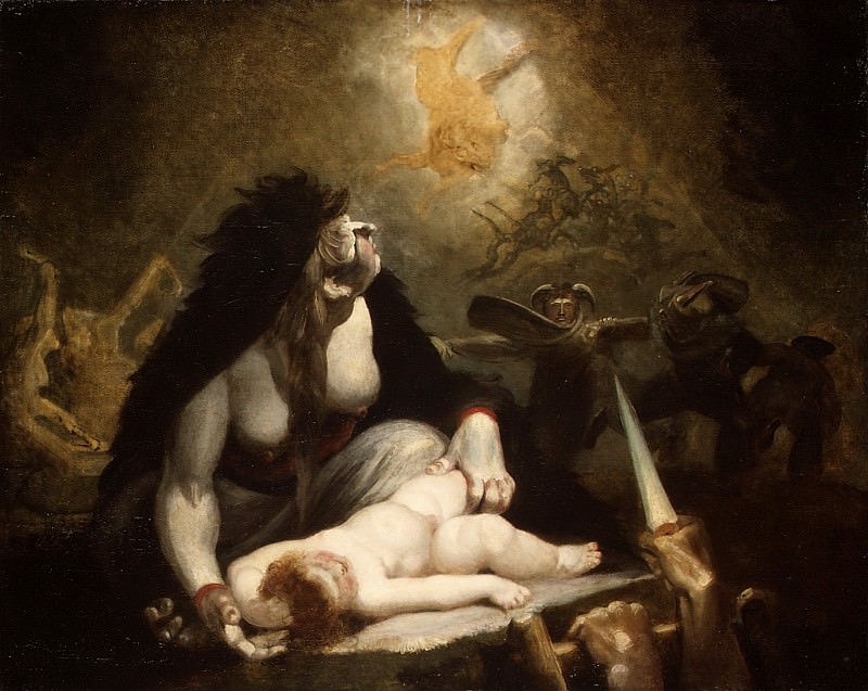 Henry Fuseli – The Night-Hag Visiting Lapland Witches, Metropolitan Museum: part 2