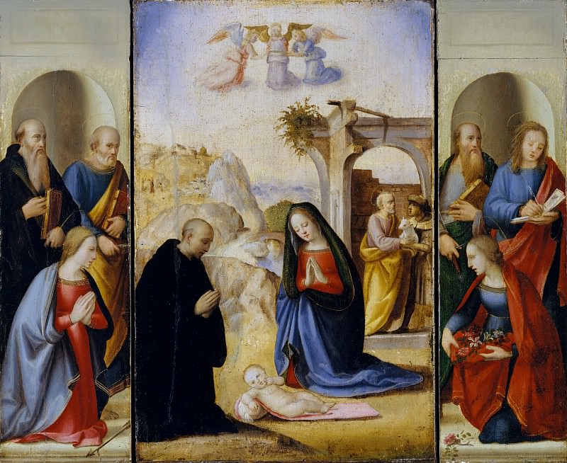 Ридольфо Гирландайо – Рождество со святыми, Музей Метрополитен: часть 2