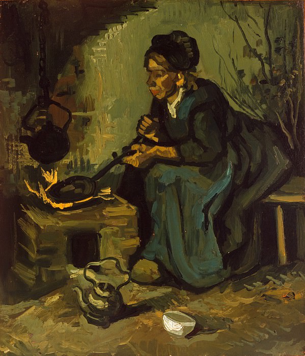 Vincent van Gogh – Peasant Woman Cooking by a Fireplace, Metropolitan Museum: part 2