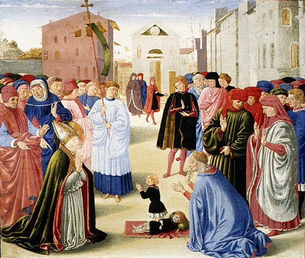 Benozzo Gozzoli – Saint Zenobius Resuscitating a Dead Child, Metropolitan Museum: part 2