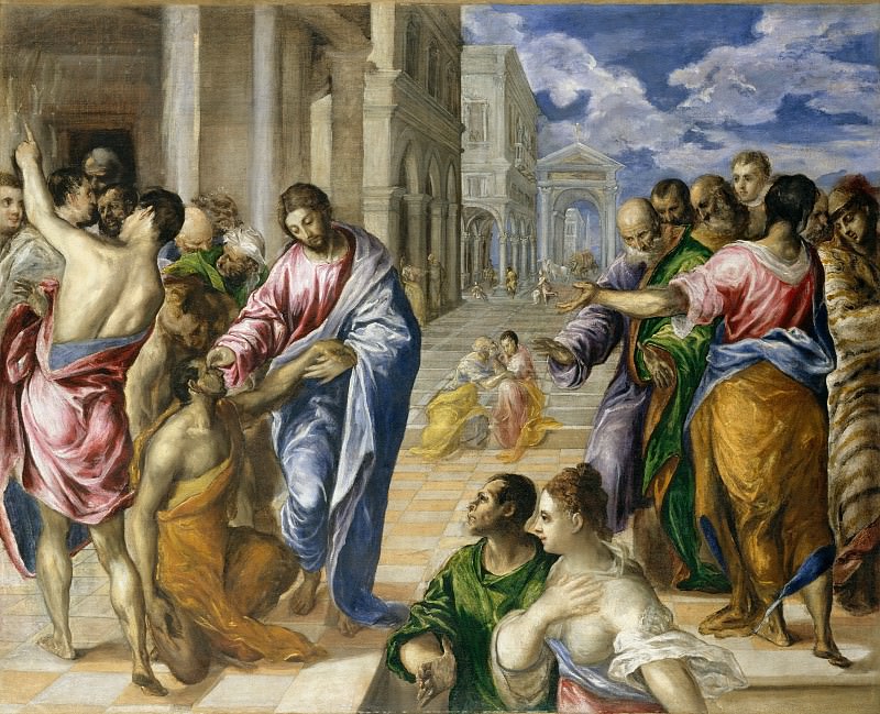 Эль Греко – Чудо исцеления Христом слепых, Музей Метрополитен: часть 2