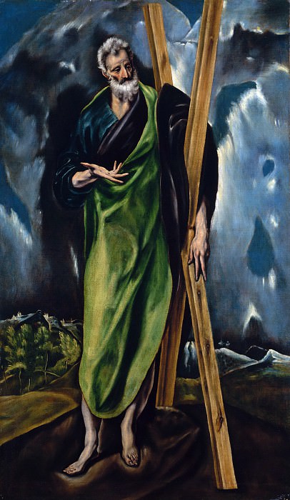 Workshop of El Greco – Saint Andrew, Metropolitan Museum: part 2