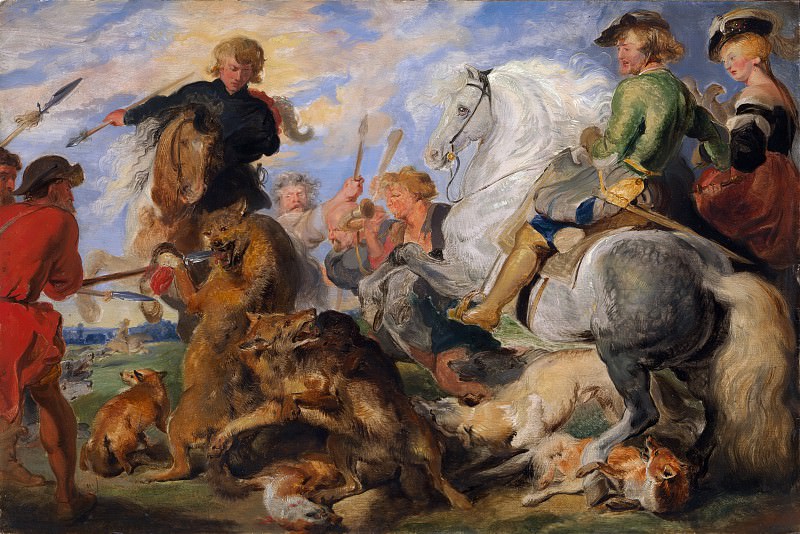 Sir Edwin Landseer – Copy after Rubens’s Wolf and Fox Hunt, Metropolitan Museum: part 2