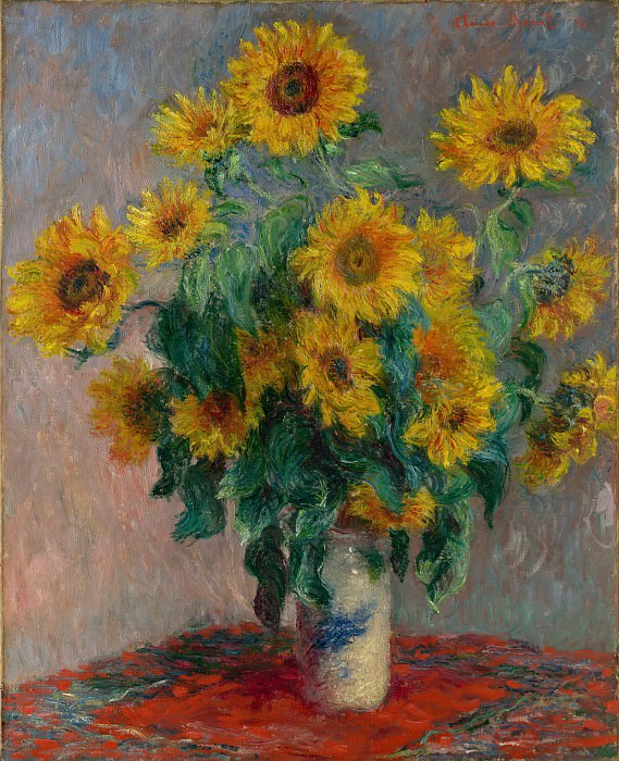 Claude Monet – Bouquet of Sunflowers, Metropolitan Museum: part 2