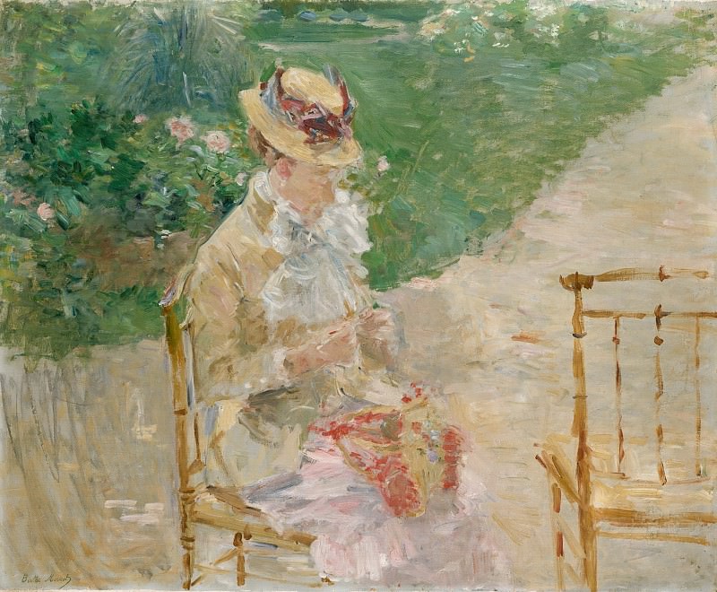 Berthe Morisot – Young Woman Knitting, Metropolitan Museum: part 2