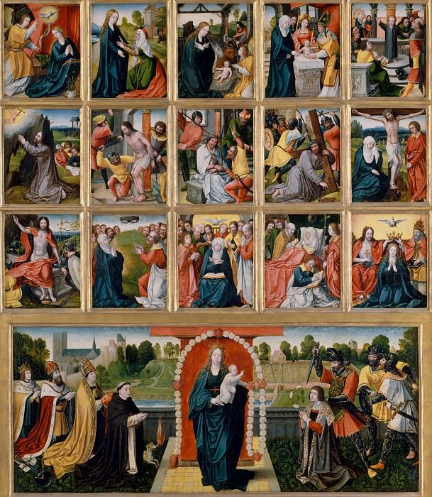 Нидерландский художник, около 1515-20 – Пятнадцать таинств и Дева в розарии, Музей Метрополитен: часть 2