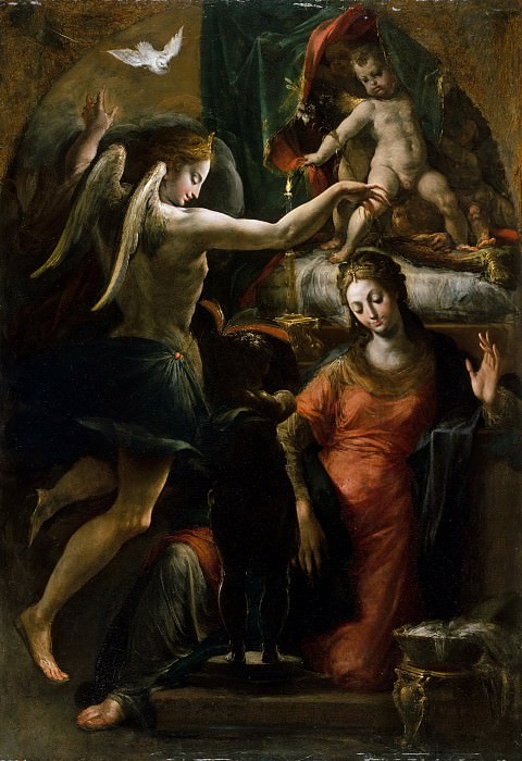 Attributed to Parmigianino – The Annunciation, Metropolitan Museum: part 2