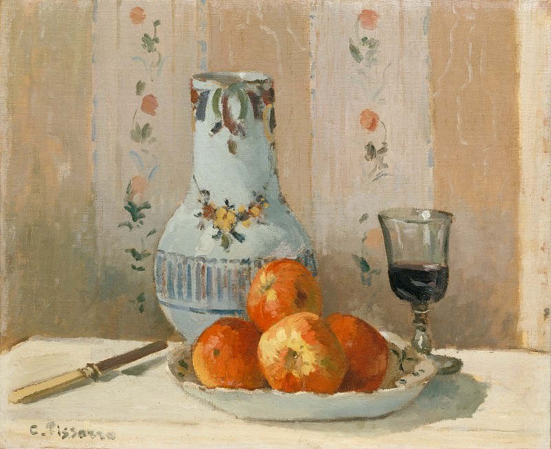 Camille Pissarro – Still Life with Apples and Pitcher, Metropolitan Museum: part 2