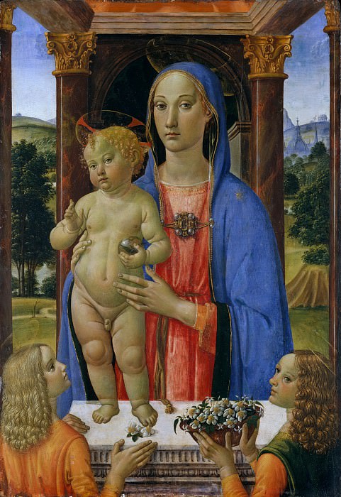 Козимо Росселли – Мадонна с младенцем и ангелами, Музей Метрополитен: часть 2