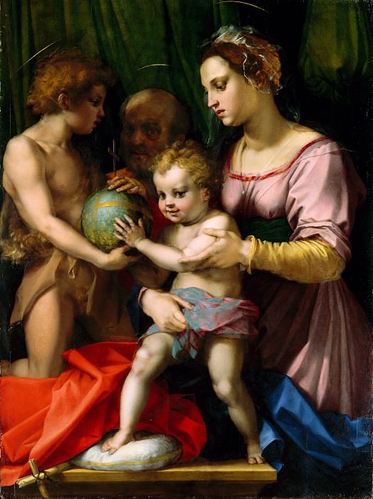 Андреа дель Сарто – Святое семейство с молодым Иоанном Крестителем, Музей Метрополитен: часть 2