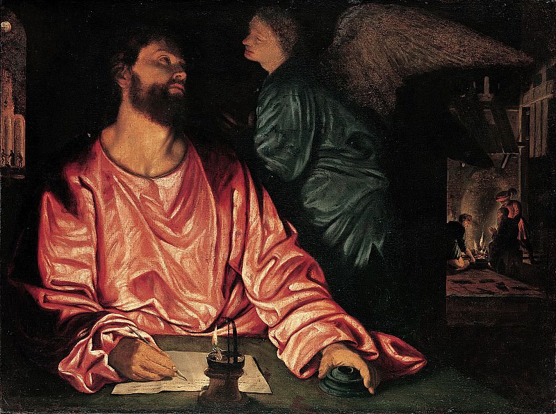 Giovanni Gerolamo Savoldo – Saint Matthew and the Angel, Metropolitan Museum: part 2