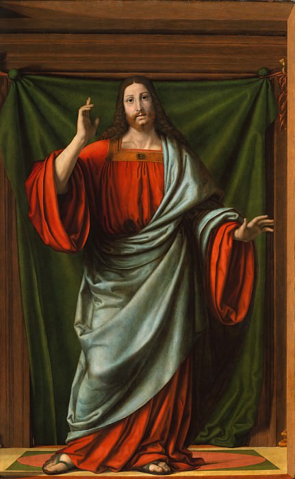 Andrea Solario – Christ Blessing, Metropolitan Museum: part 2