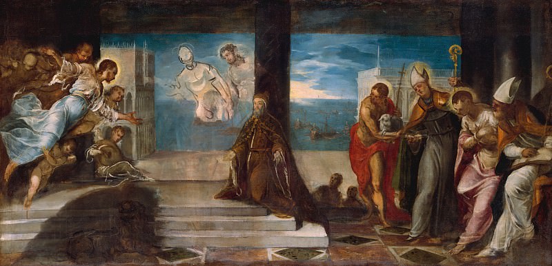 Jacopo Tintoretto – Doge Alvise Mocenigo Presented to the Redeemer, Metropolitan Museum: part 2