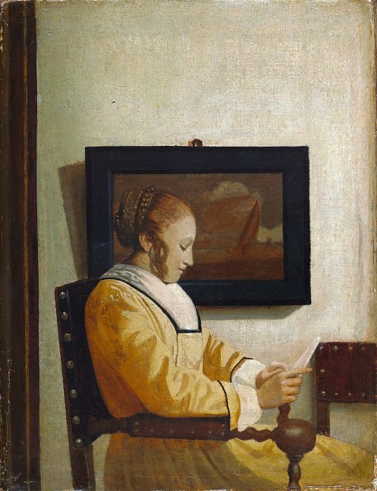 Imitator of Johannes Vermeer – A Young Woman Reading, Metropolitan Museum: part 2