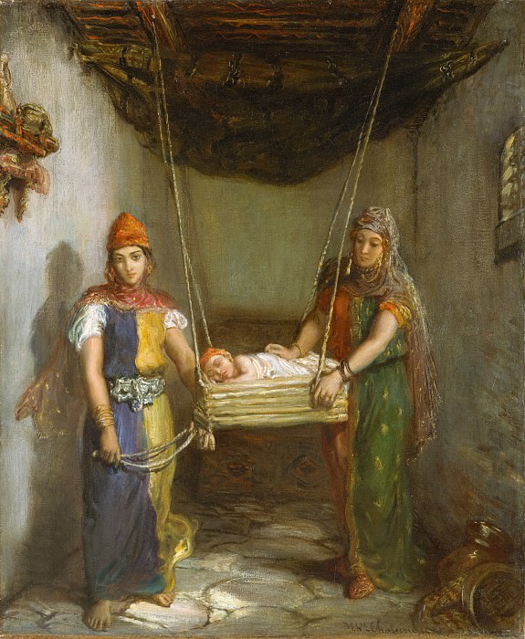 Théodore Chassériau – Scene in the Jewish Quarter of Constantine, Metropolitan Museum: part 2
