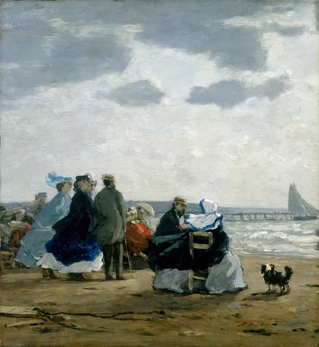 Eugène Boudin – On the Beach, Dieppe, Metropolitan Museum: part 2