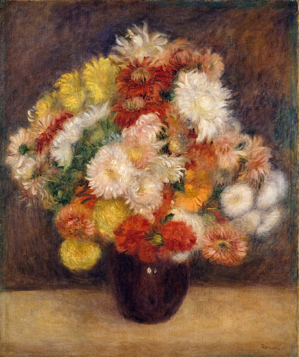 Auguste Renoir – Bouquet of Chrysanthemums, Metropolitan Museum: part 2