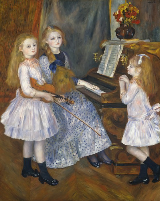 Auguste Renoir – The Daughters of Catulle Mendès, Huguette , Claudine , and Helyonne , Metropolitan Museum: part 2