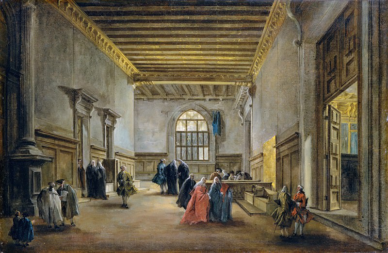 Francesco Guardi – The Antechamber of the Sala del Maggior Consiglio, Metropolitan Museum: part 2
