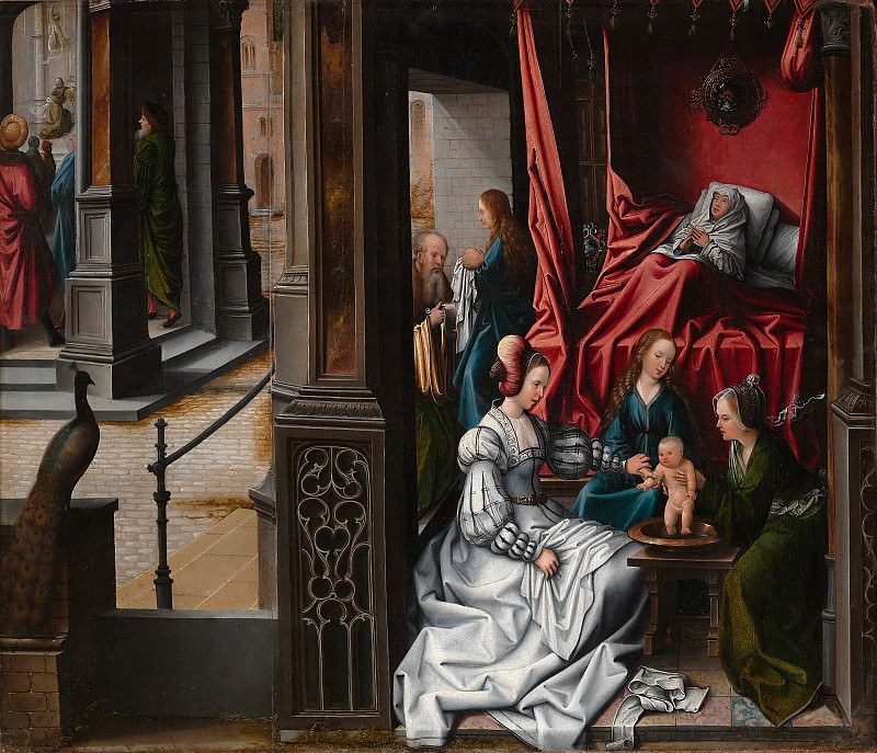Приписывается Бернарду ван Орли – Рождение и именование святого Иоанна Крестителя, Музей Метрополитен: часть 2