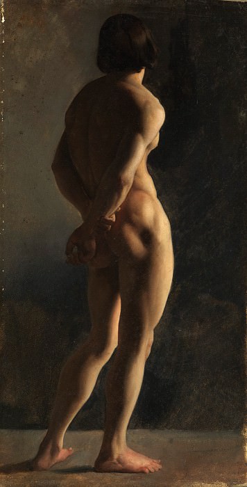 Ипполит Фландрен – Обнажённый мужчина, вид со спины, Музей Метрополитен: часть 2