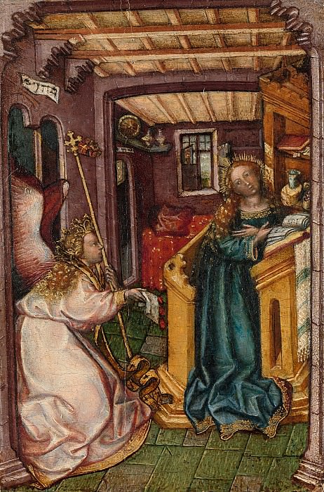 German Painter, 1440–50 – The Annunciation, Metropolitan Museum: part 2