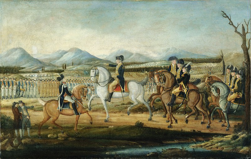 Attributed to Frederick Kemmelmeyer – Washington Reviewing the Western Army at Fort Cumberland, Maryland, Metropolitan Museum: part 2