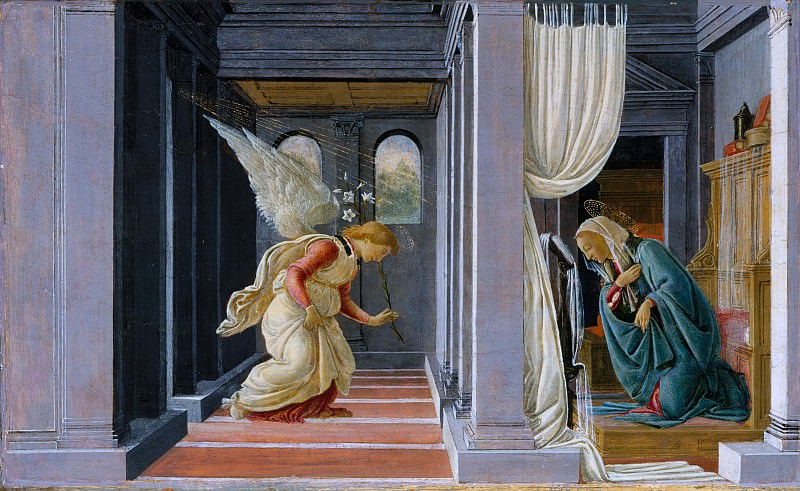 Botticelli – The Annunciation, Metropolitan Museum: part 2