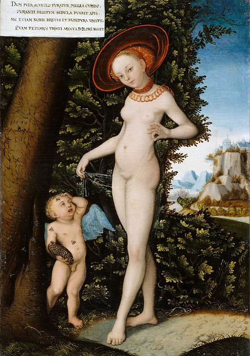 Lucas Cranach the Elder and Workshop – Venus with Cupid the Honey Thief, Metropolitan Museum: part 2