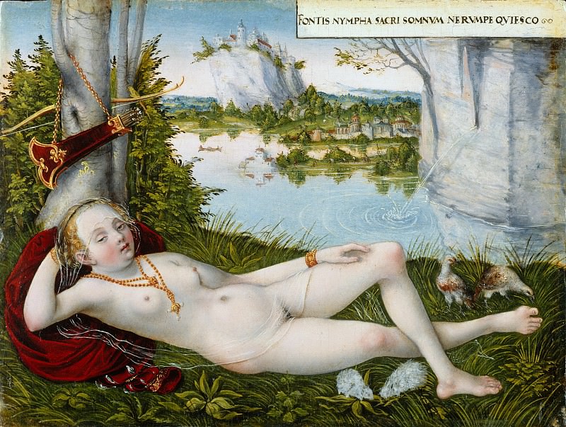 Lucas Cranach the Younger – Nymph of the Spring, Metropolitan Museum: part 2