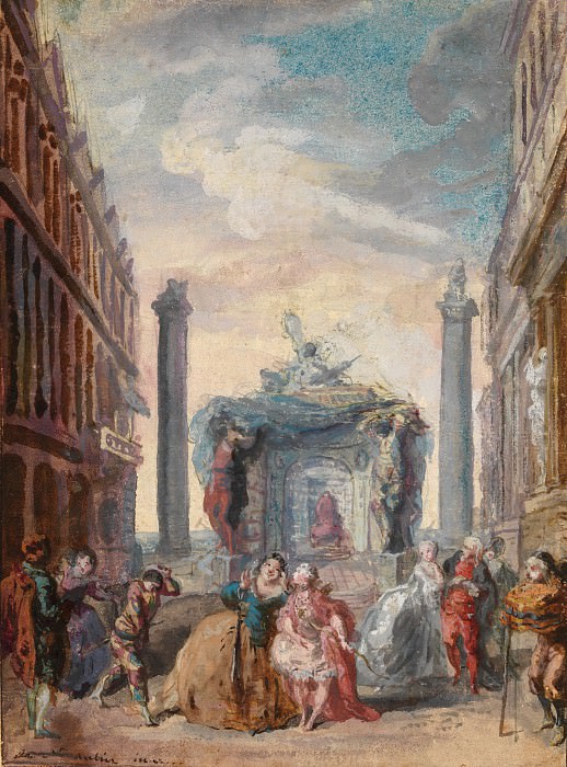 Gabriel de Saint-Aubin – Les fêtes vénitiennes, Metropolitan Museum: part 2
