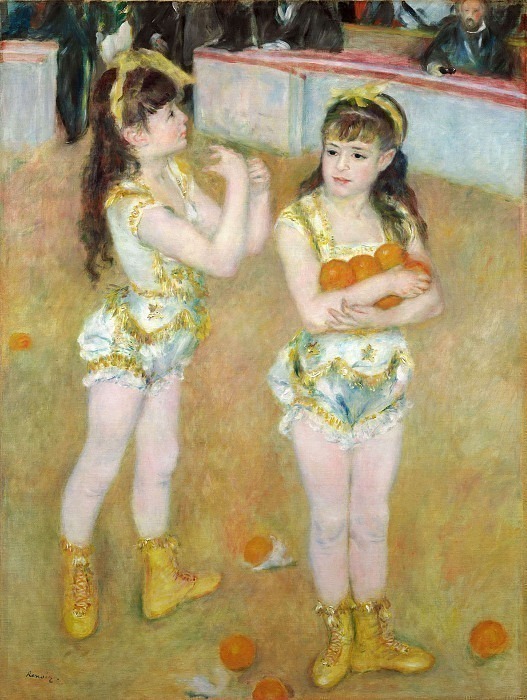 Acrobats at the Cirque Fernando , Pierre-Auguste Renoir
