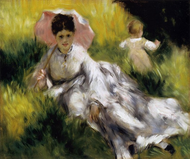 Woman with Parasol, Pierre-Auguste Renoir