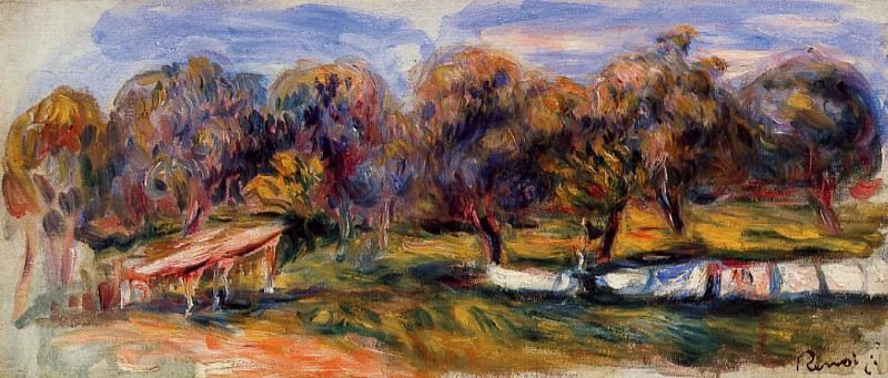 Landscape with Orchard, Pierre-Auguste Renoir