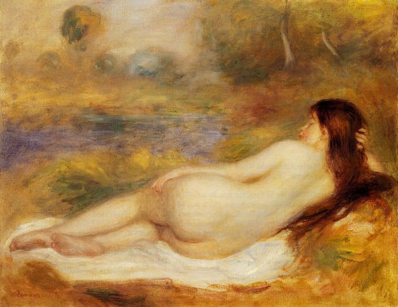 Nude Reclining on the Grass, Pierre-Auguste Renoir