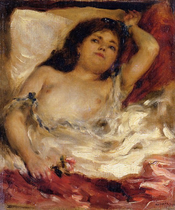 Reclining Semi-Nude , Pierre-Auguste Renoir