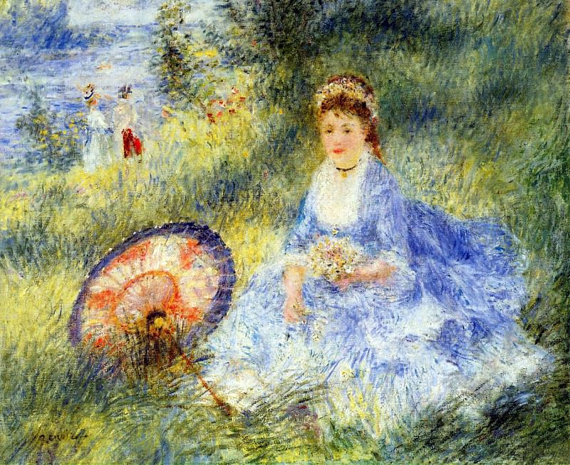 Young Woman with a Japanese Umbrella, Pierre-Auguste Renoir