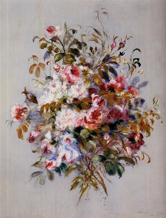 Bouquet of roses, Pierre-Auguste Renoir