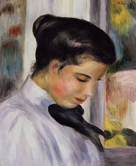 Young Woman in Profile, Pierre-Auguste Renoir
