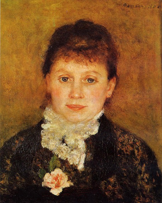 Woman Wearing White Frills, Pierre-Auguste Renoir