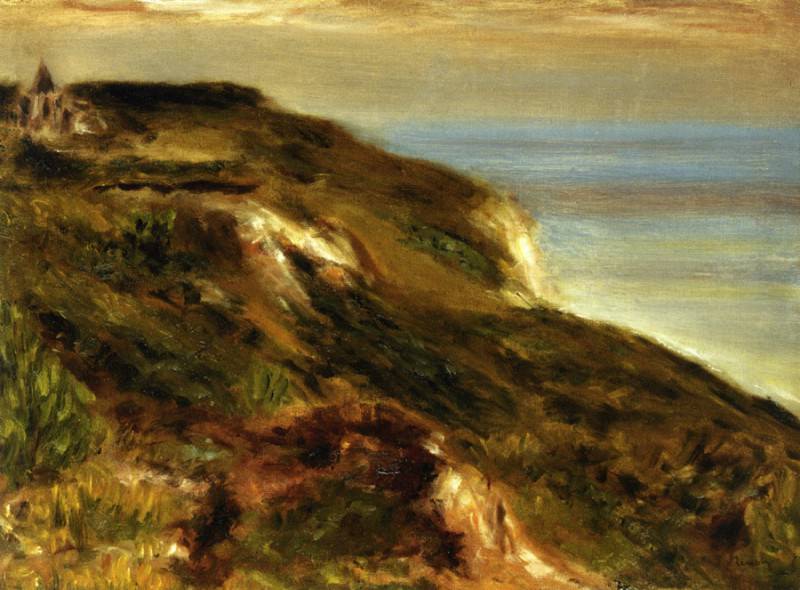 The Church at Varengeville and the Cliffs, Pierre-Auguste Renoir