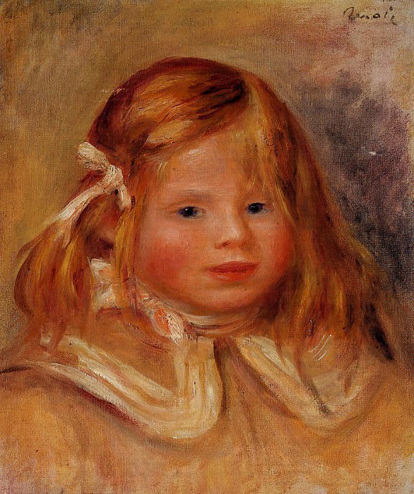 Coco in a Red Ribbon, Pierre-Auguste Renoir