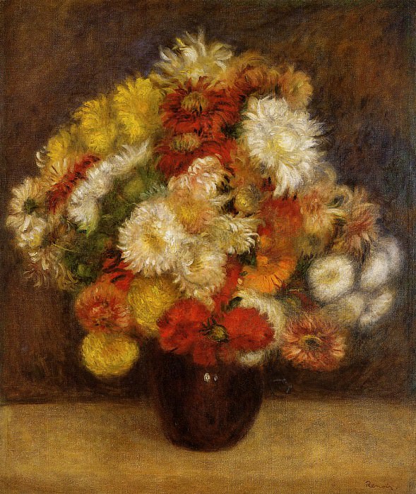 Bouquet of Chrysanthemums, Pierre-Auguste Renoir
